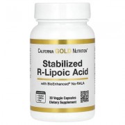 California Gold Nutrition, стабілізована R-ліпоєва кислота з біотином, 30 вегетаріанських капсул